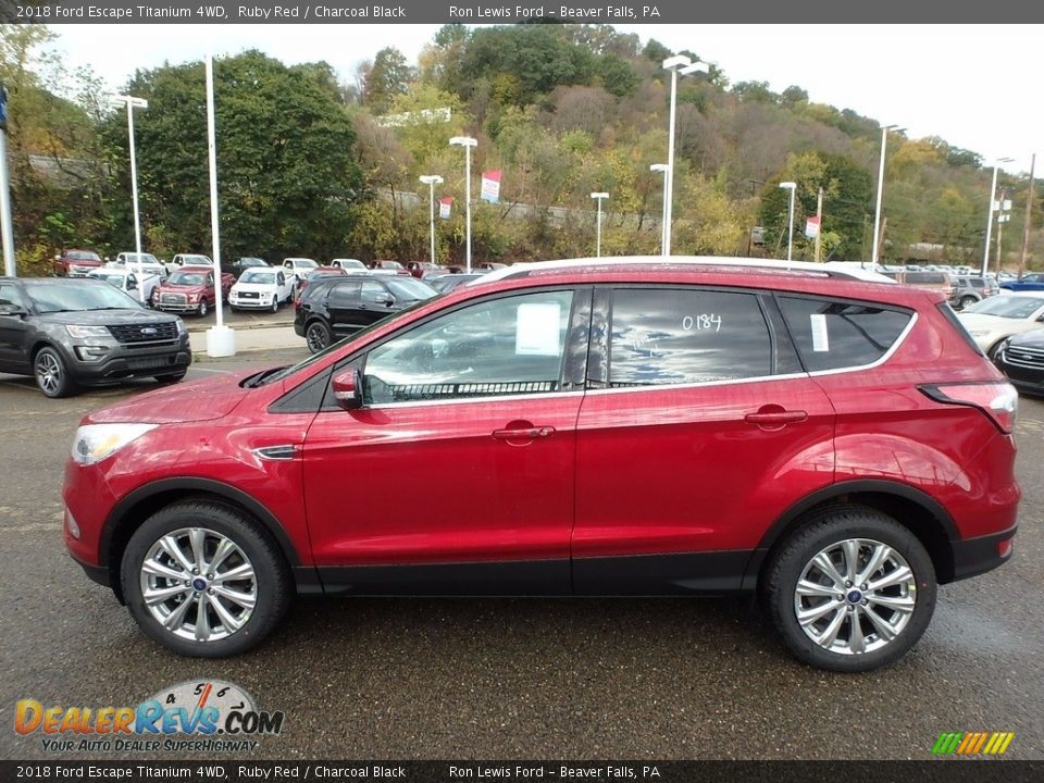 2018 Ford Escape Titanium 4WD Ruby Red / Charcoal Black Photo #6