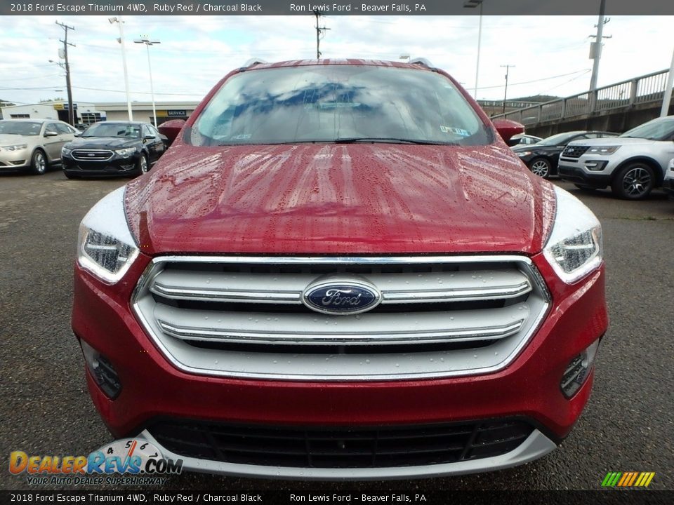 2018 Ford Escape Titanium 4WD Ruby Red / Charcoal Black Photo #8