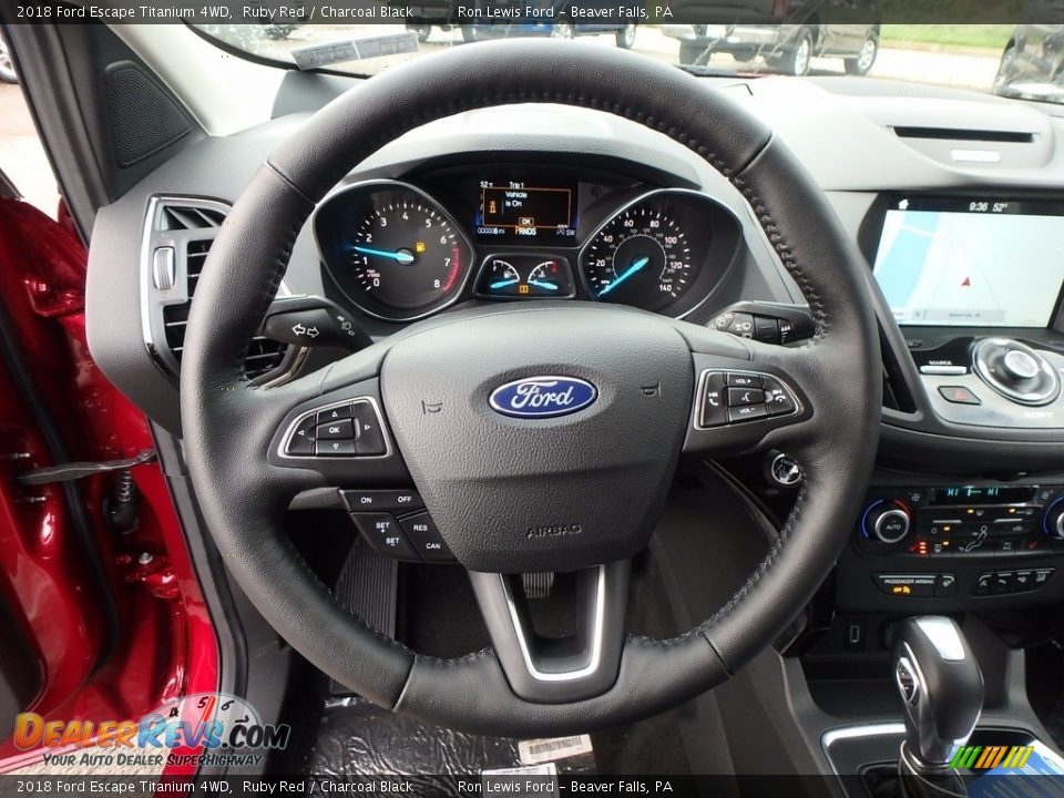 2018 Ford Escape Titanium 4WD Ruby Red / Charcoal Black Photo #17