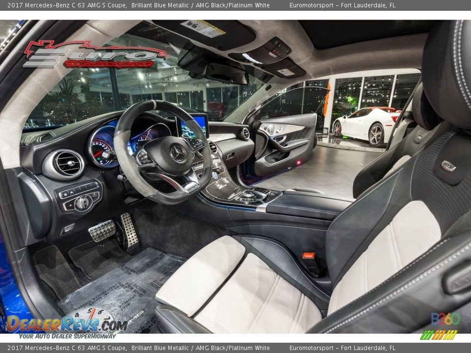 2017 Mercedes-Benz C 63 AMG S Coupe Brilliant Blue Metallic / AMG Black/Platinum White Photo #5