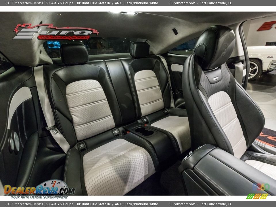 2017 Mercedes-Benz C 63 AMG S Coupe Brilliant Blue Metallic / AMG Black/Platinum White Photo #6
