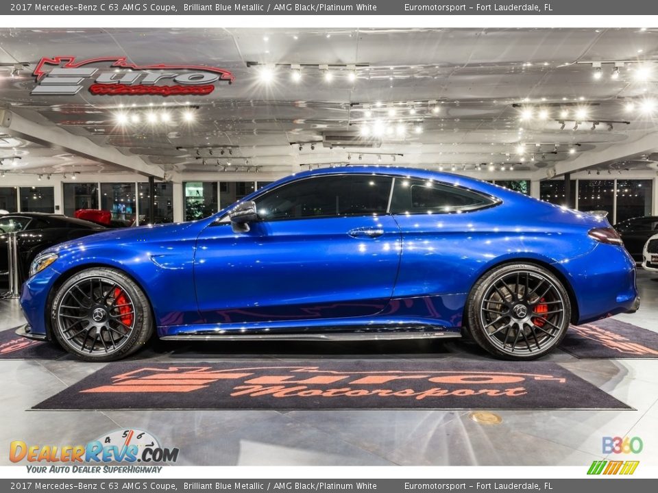 2017 Mercedes-Benz C 63 AMG S Coupe Brilliant Blue Metallic / AMG Black/Platinum White Photo #19