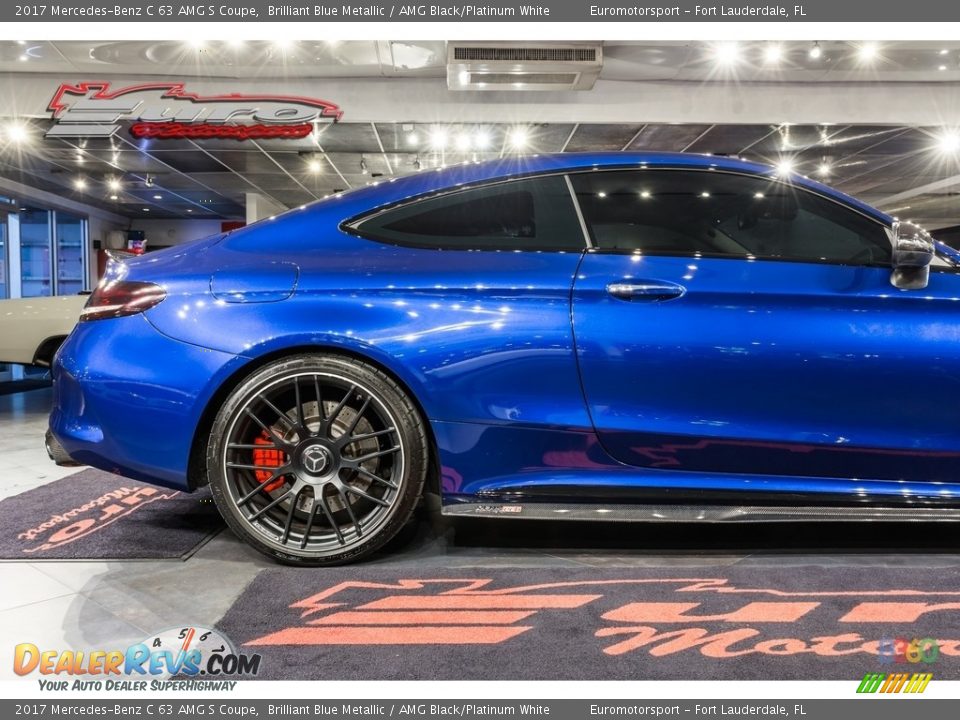 2017 Mercedes-Benz C 63 AMG S Coupe Brilliant Blue Metallic / AMG Black/Platinum White Photo #22