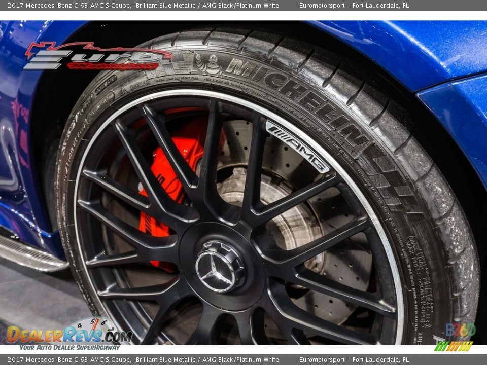2017 Mercedes-Benz C 63 AMG S Coupe Brilliant Blue Metallic / AMG Black/Platinum White Photo #26