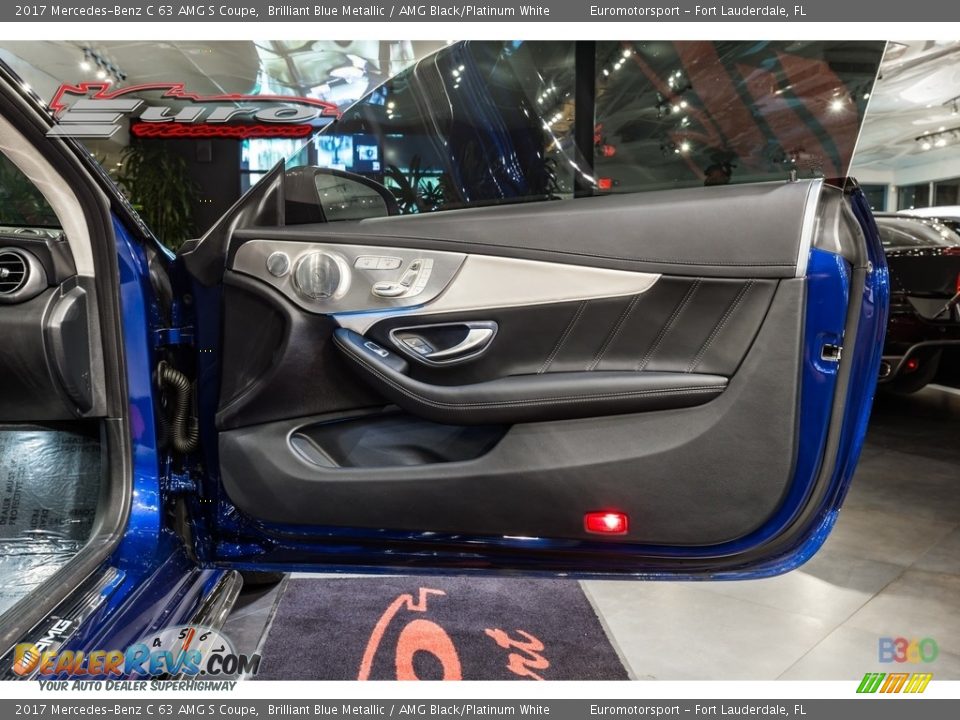 2017 Mercedes-Benz C 63 AMG S Coupe Brilliant Blue Metallic / AMG Black/Platinum White Photo #29