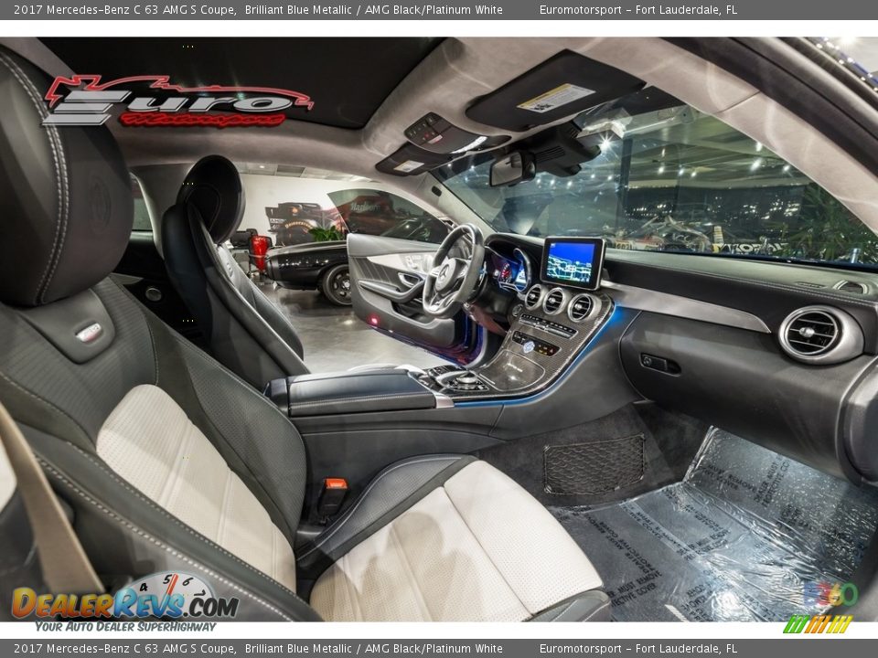 2017 Mercedes-Benz C 63 AMG S Coupe Brilliant Blue Metallic / AMG Black/Platinum White Photo #30