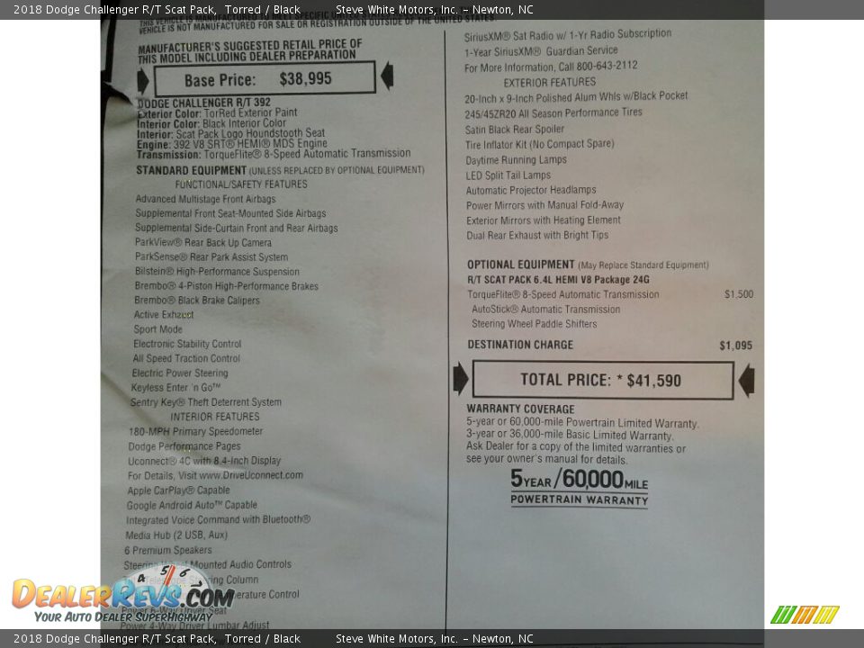 2018 Dodge Challenger R/T Scat Pack Torred / Black Photo #31