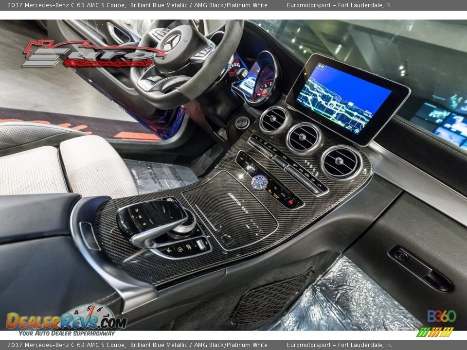 2017 Mercedes-Benz C 63 AMG S Coupe Brilliant Blue Metallic / AMG Black/Platinum White Photo #39