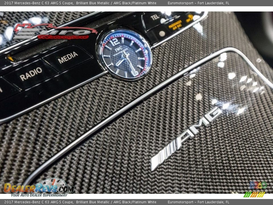 2017 Mercedes-Benz C 63 AMG S Coupe Brilliant Blue Metallic / AMG Black/Platinum White Photo #41