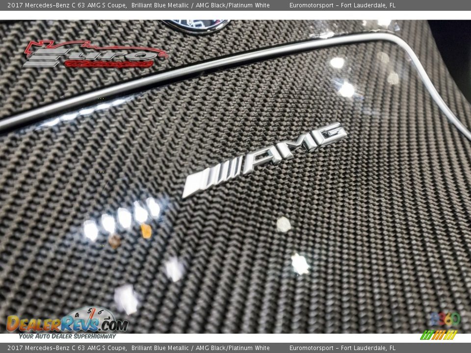2017 Mercedes-Benz C 63 AMG S Coupe Brilliant Blue Metallic / AMG Black/Platinum White Photo #45