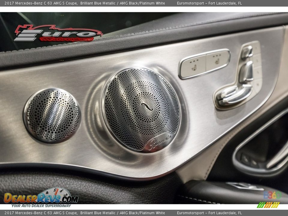 2017 Mercedes-Benz C 63 AMG S Coupe Brilliant Blue Metallic / AMG Black/Platinum White Photo #50