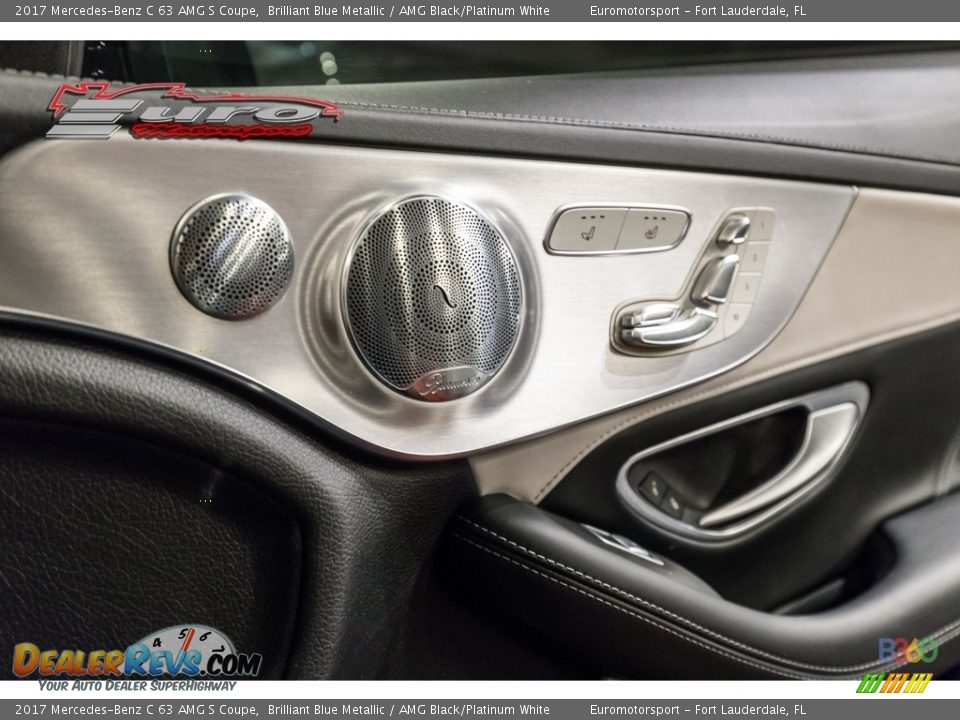 2017 Mercedes-Benz C 63 AMG S Coupe Brilliant Blue Metallic / AMG Black/Platinum White Photo #51