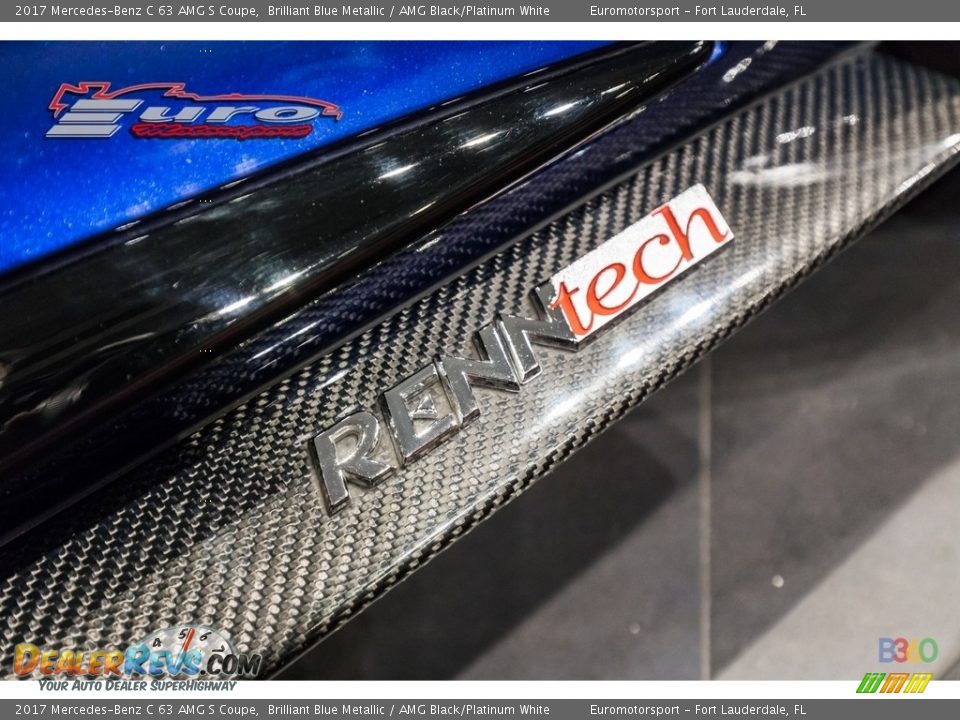 2017 Mercedes-Benz C 63 AMG S Coupe Brilliant Blue Metallic / AMG Black/Platinum White Photo #53