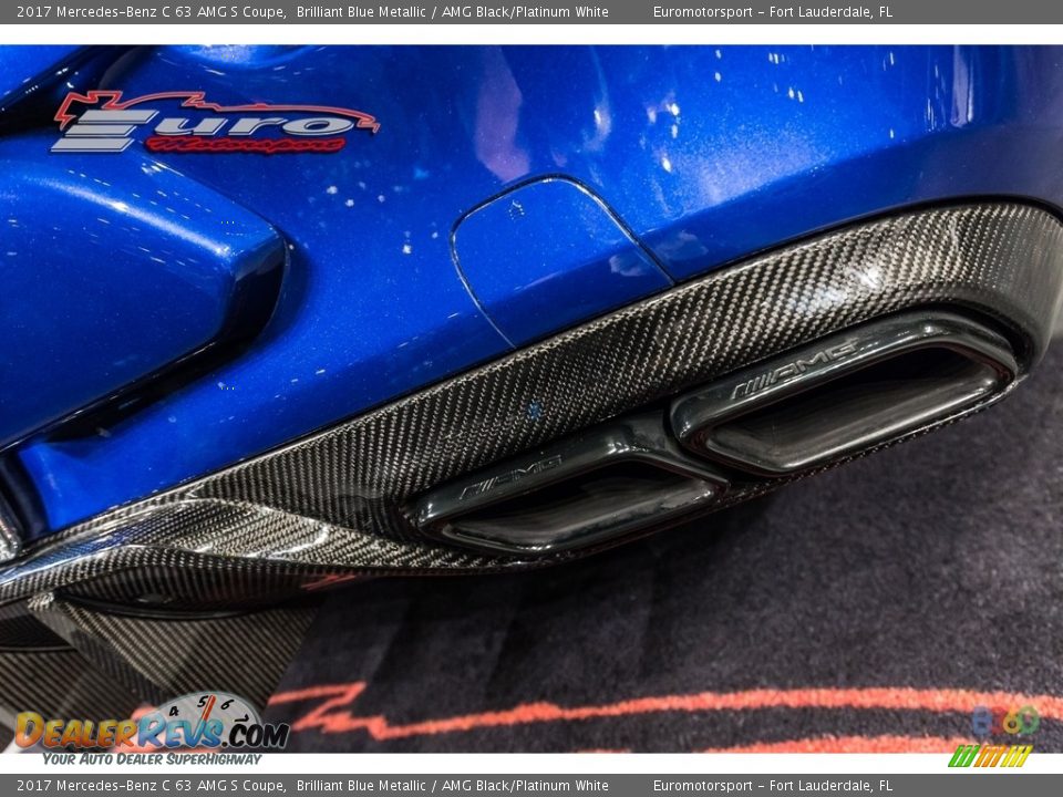2017 Mercedes-Benz C 63 AMG S Coupe Brilliant Blue Metallic / AMG Black/Platinum White Photo #56