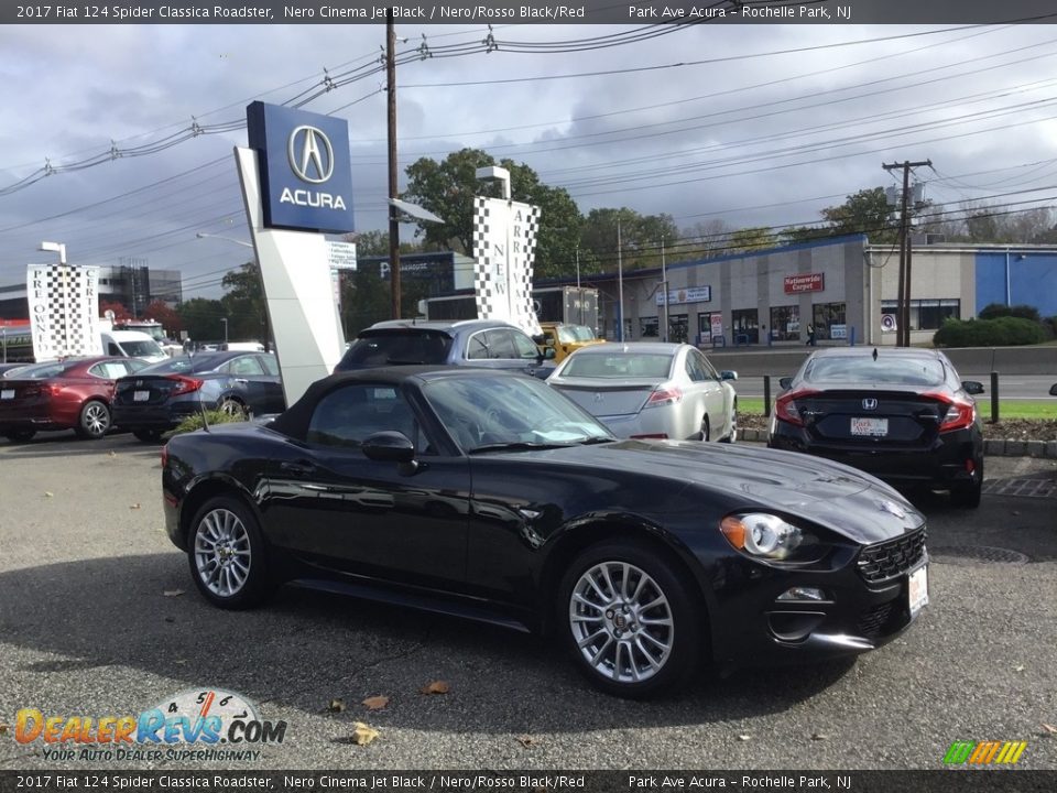 2017 Fiat 124 Spider Classica Roadster Nero Cinema Jet Black / Nero/Rosso Black/Red Photo #1