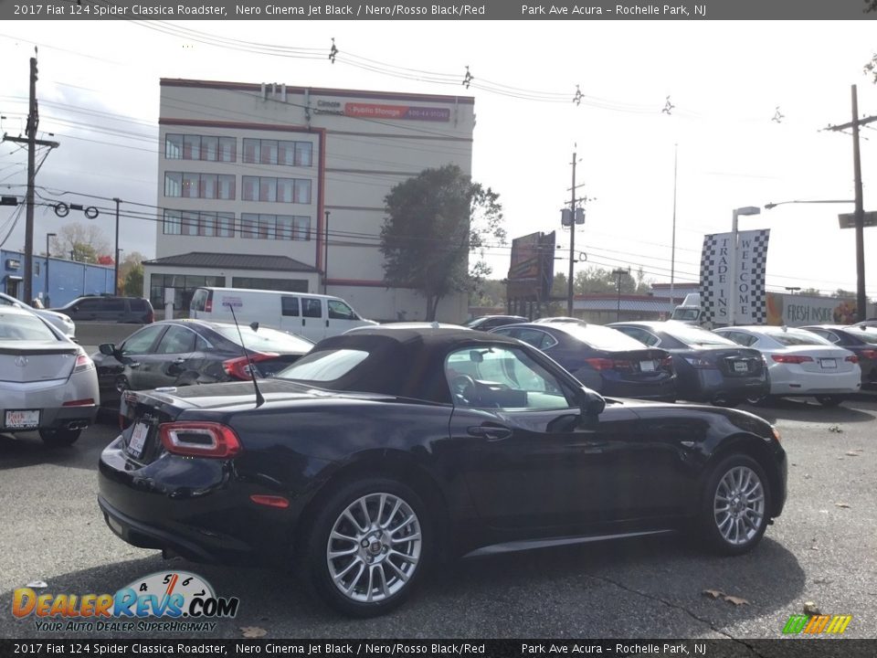 2017 Fiat 124 Spider Classica Roadster Nero Cinema Jet Black / Nero/Rosso Black/Red Photo #5