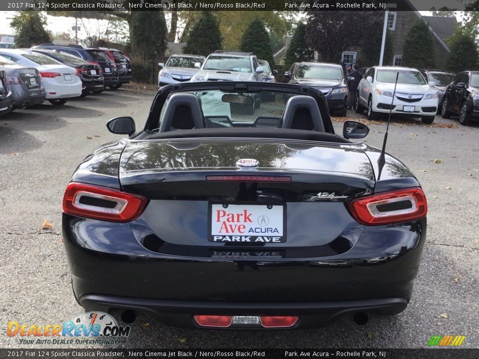2017 Fiat 124 Spider Classica Roadster Nero Cinema Jet Black / Nero/Rosso Black/Red Photo #7