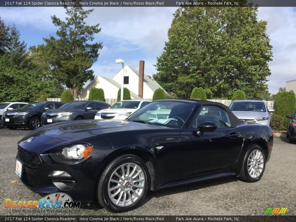 2017 Fiat 124 Spider Classica Roadster Nero Cinema Jet Black / Nero/Rosso Black/Red Photo #12