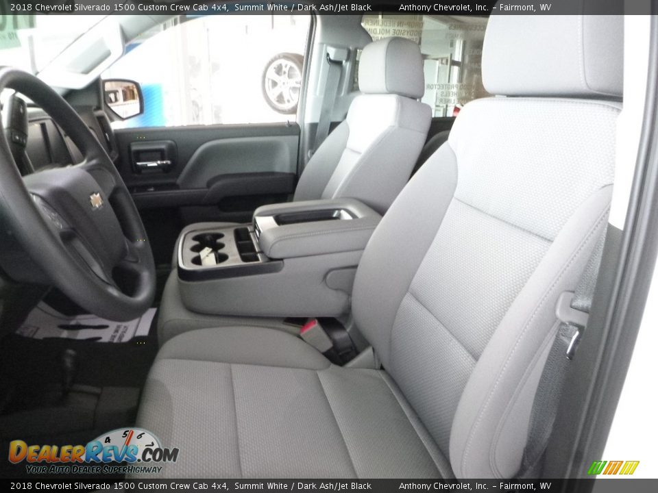 Dark Ash/Jet Black Interior - 2018 Chevrolet Silverado 1500 Custom Crew Cab 4x4 Photo #14