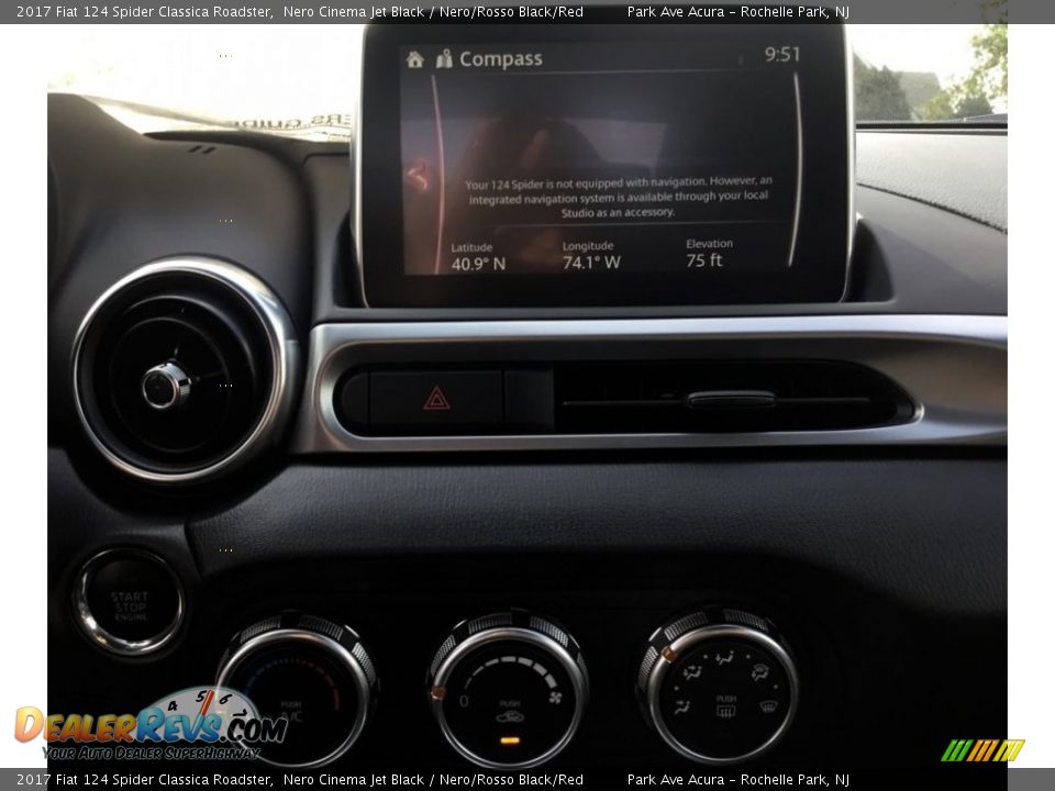 2017 Fiat 124 Spider Classica Roadster Nero Cinema Jet Black / Nero/Rosso Black/Red Photo #25