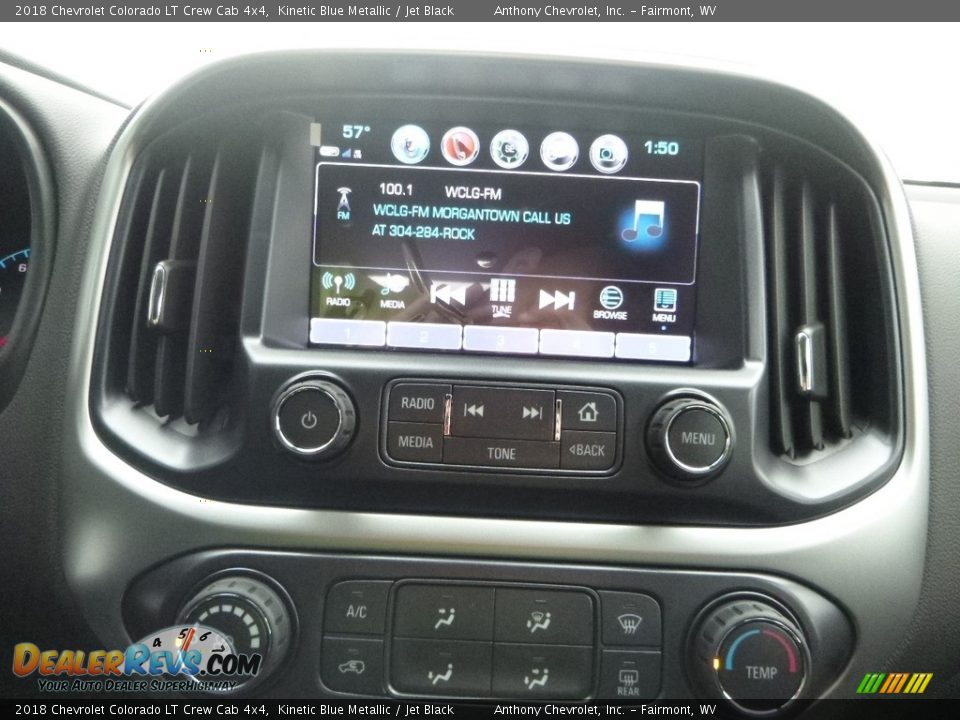 2018 Chevrolet Colorado LT Crew Cab 4x4 Kinetic Blue Metallic / Jet Black Photo #17