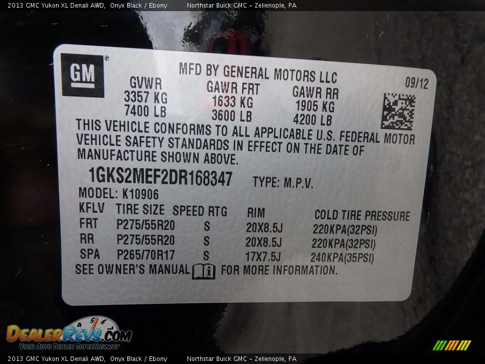 2013 GMC Yukon XL Denali AWD Onyx Black / Ebony Photo #21