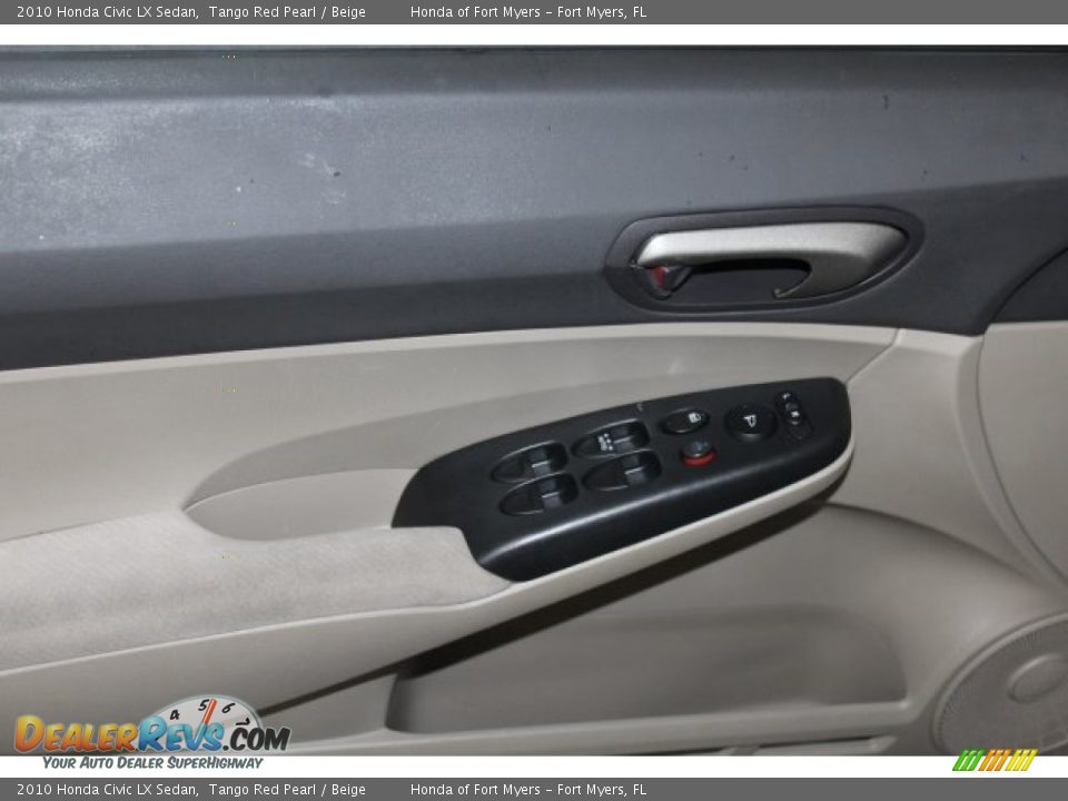 2010 Honda Civic LX Sedan Tango Red Pearl / Beige Photo #9