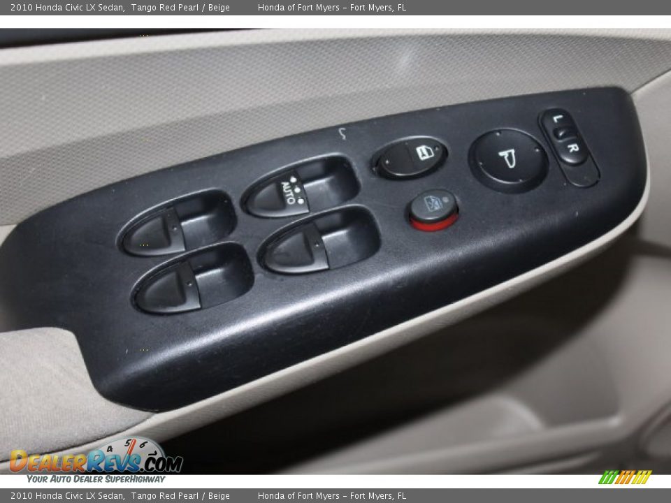 2010 Honda Civic LX Sedan Tango Red Pearl / Beige Photo #10