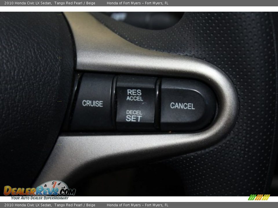 2010 Honda Civic LX Sedan Tango Red Pearl / Beige Photo #13