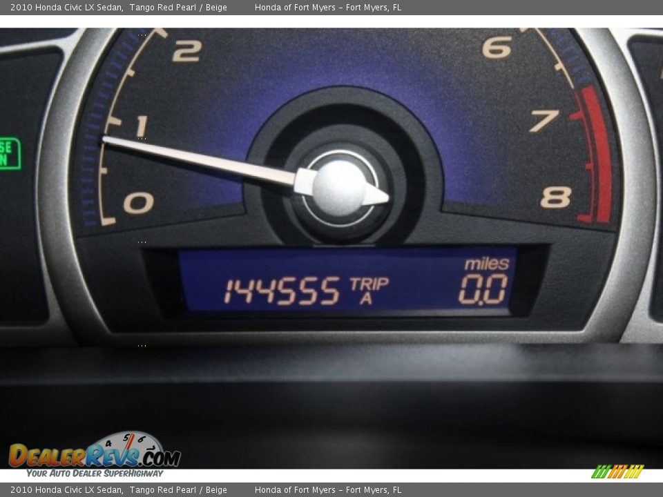 2010 Honda Civic LX Sedan Tango Red Pearl / Beige Photo #14