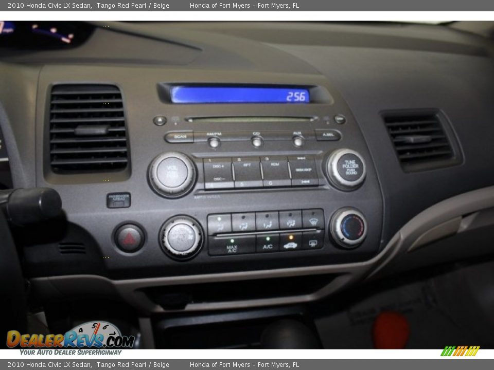 2010 Honda Civic LX Sedan Tango Red Pearl / Beige Photo #15
