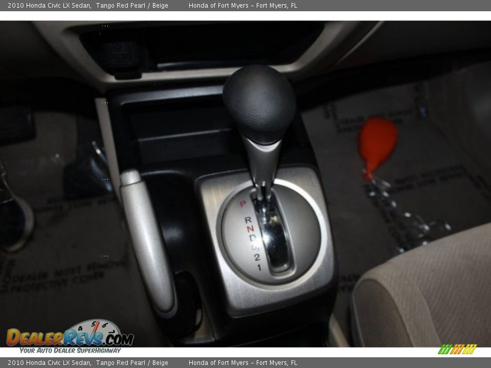 2010 Honda Civic LX Sedan Tango Red Pearl / Beige Photo #17