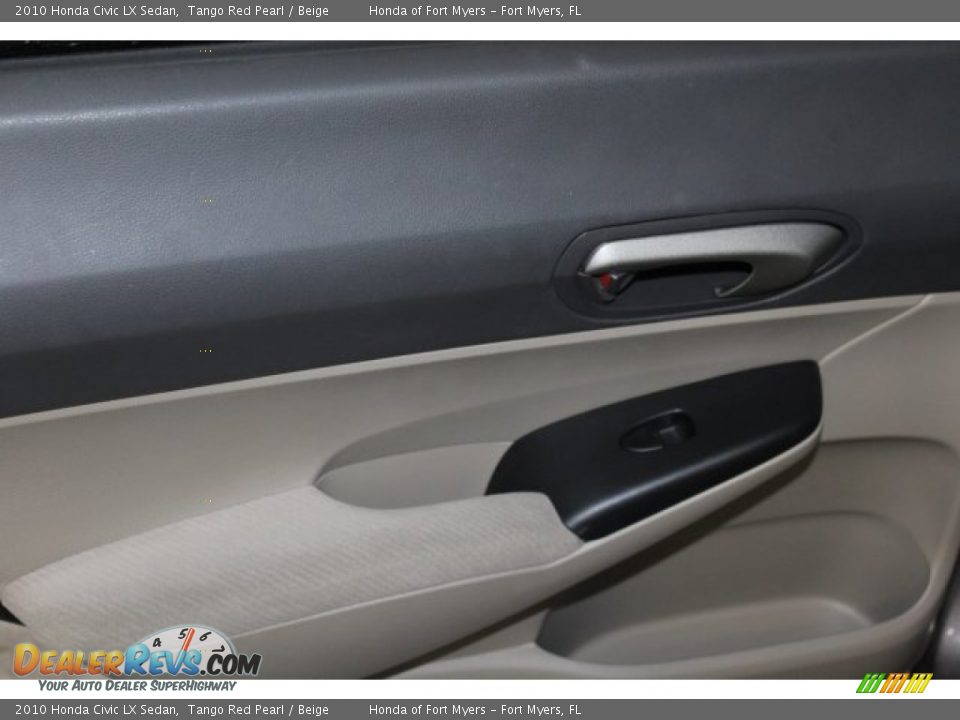 2010 Honda Civic LX Sedan Tango Red Pearl / Beige Photo #18