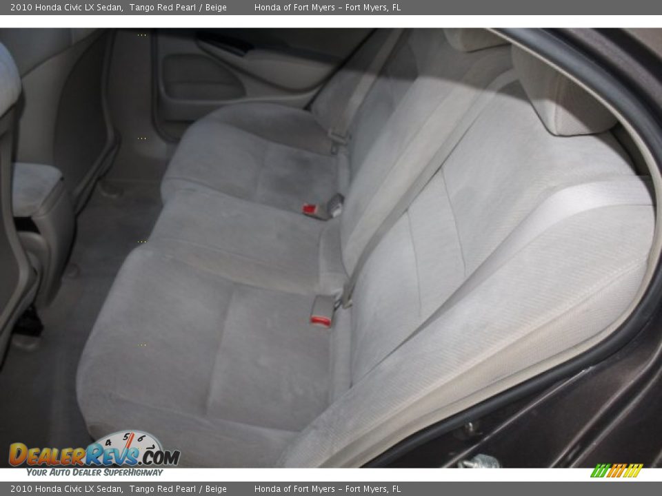 2010 Honda Civic LX Sedan Tango Red Pearl / Beige Photo #19
