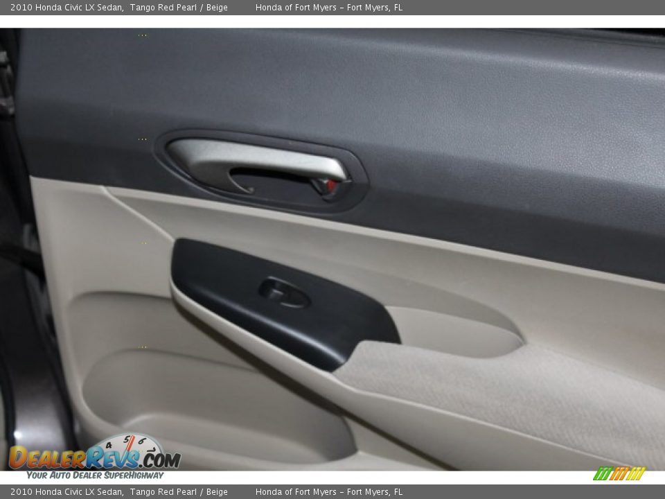 2010 Honda Civic LX Sedan Tango Red Pearl / Beige Photo #21