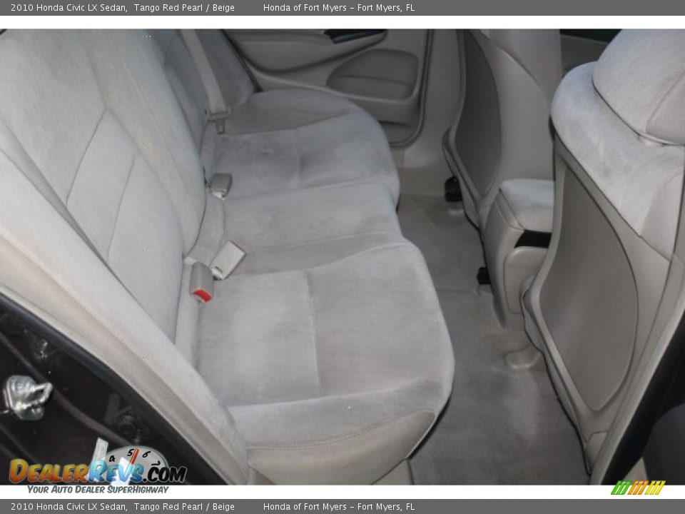 2010 Honda Civic LX Sedan Tango Red Pearl / Beige Photo #22