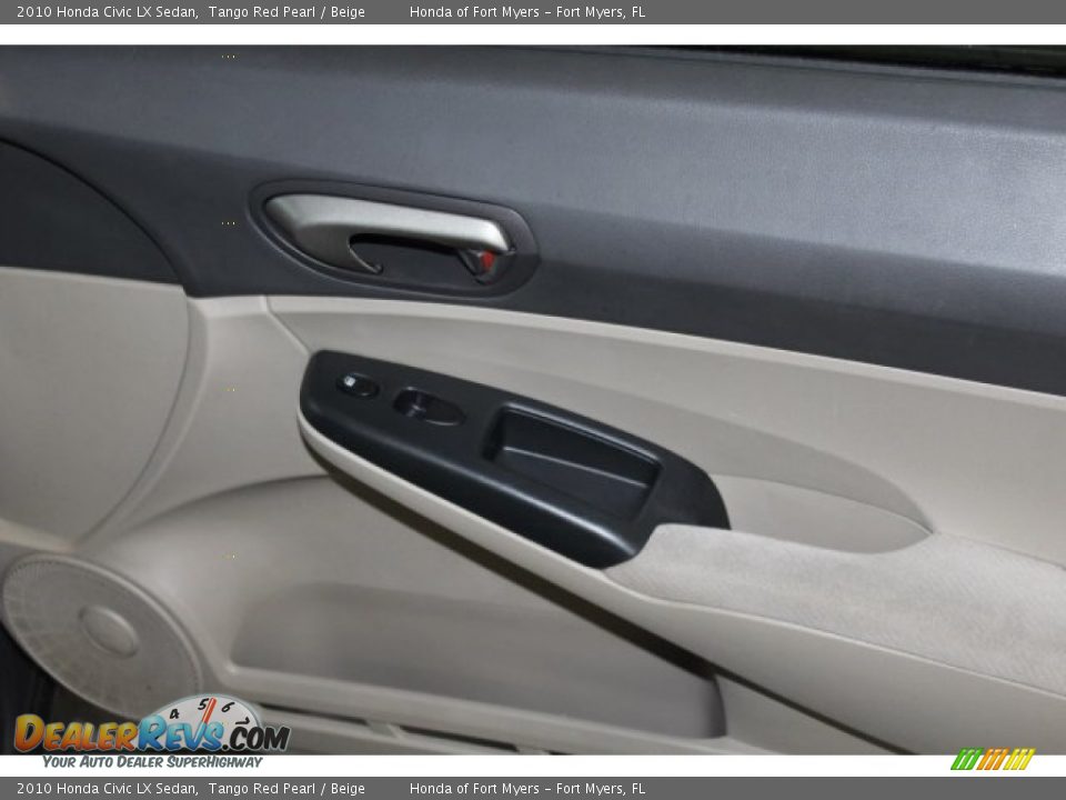 2010 Honda Civic LX Sedan Tango Red Pearl / Beige Photo #23
