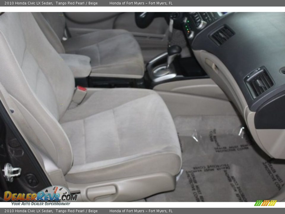 2010 Honda Civic LX Sedan Tango Red Pearl / Beige Photo #24