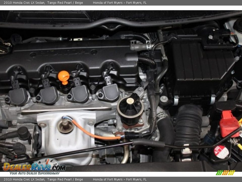 2010 Honda Civic LX Sedan Tango Red Pearl / Beige Photo #25