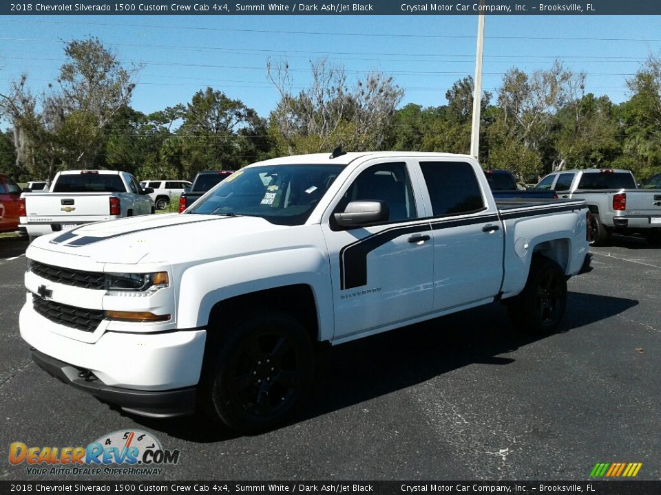 2018 Chevrolet Silverado 1500 Custom Crew Cab 4x4 Summit White / Dark Ash/Jet Black Photo #1