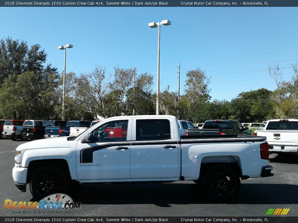 2018 Chevrolet Silverado 1500 Custom Crew Cab 4x4 Summit White / Dark Ash/Jet Black Photo #2