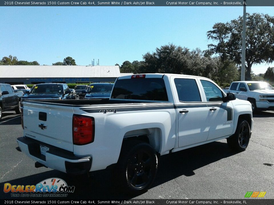 2018 Chevrolet Silverado 1500 Custom Crew Cab 4x4 Summit White / Dark Ash/Jet Black Photo #5