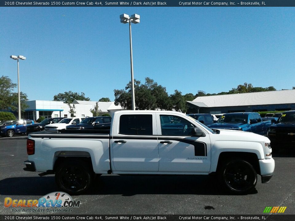 2018 Chevrolet Silverado 1500 Custom Crew Cab 4x4 Summit White / Dark Ash/Jet Black Photo #6