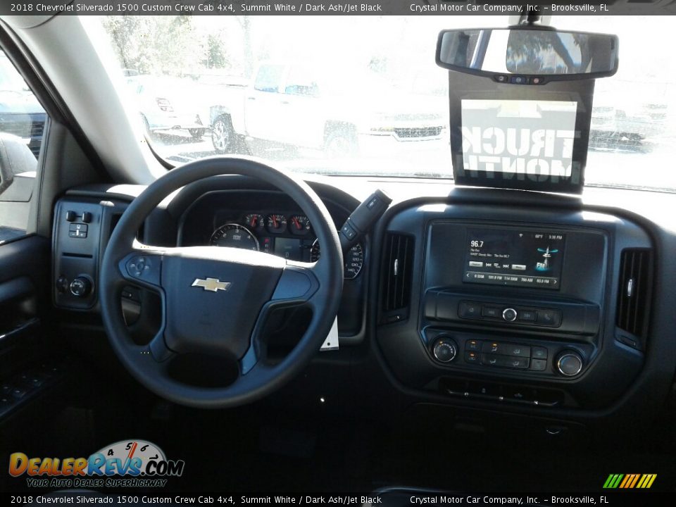 2018 Chevrolet Silverado 1500 Custom Crew Cab 4x4 Summit White / Dark Ash/Jet Black Photo #13