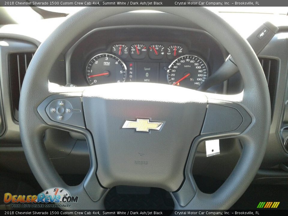 2018 Chevrolet Silverado 1500 Custom Crew Cab 4x4 Summit White / Dark Ash/Jet Black Photo #14
