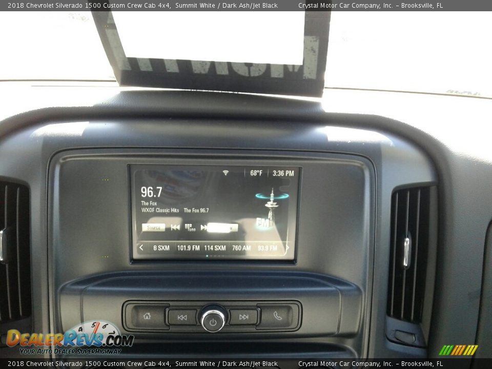 2018 Chevrolet Silverado 1500 Custom Crew Cab 4x4 Summit White / Dark Ash/Jet Black Photo #15