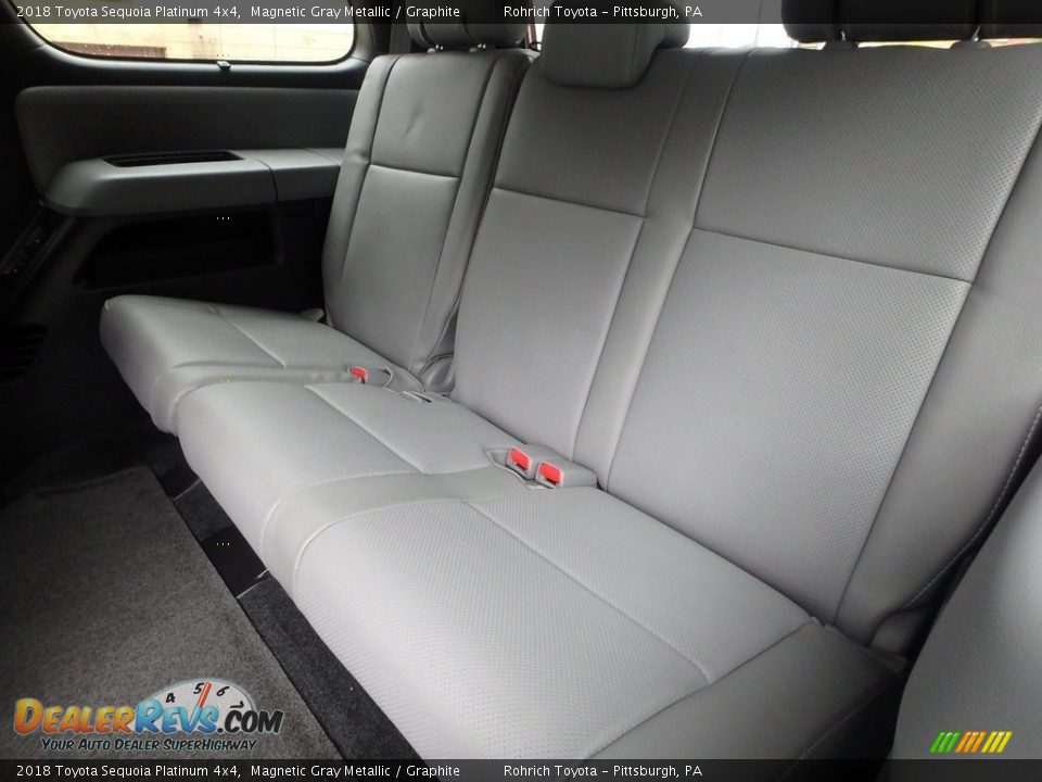 Rear Seat of 2018 Toyota Sequoia Platinum 4x4 Photo #8