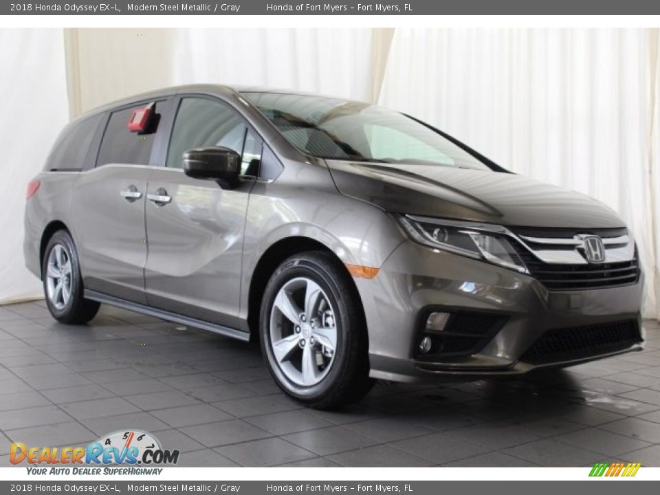 2018 Honda Odyssey EX-L Modern Steel Metallic / Gray Photo #2