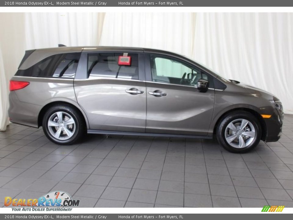 2018 Honda Odyssey EX-L Modern Steel Metallic / Gray Photo #3