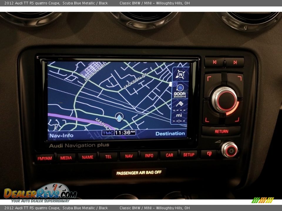 2012 Audi TT RS quattro Coupe Scuba Blue Metallic / Black Photo #13